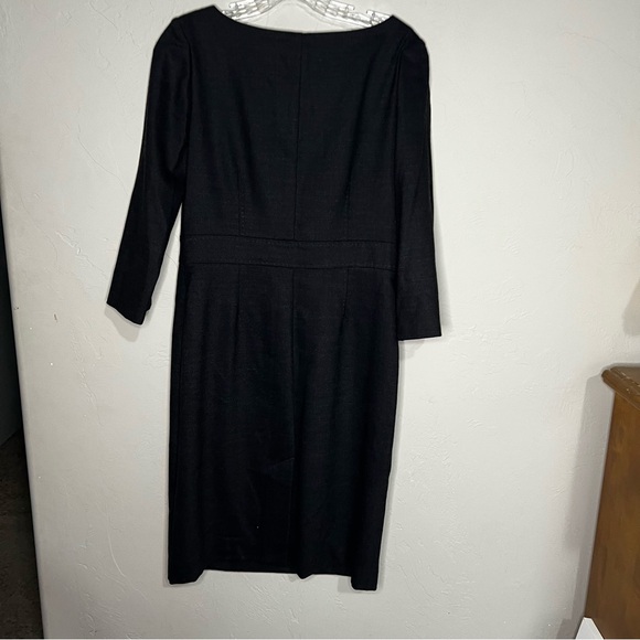 Boden Gray Heathered Wool Blend Sheath Dress - Picture 7 of 8